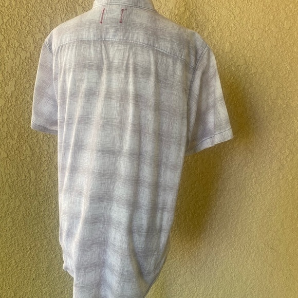 Vintage Red Short Sleeve Men's‎ Shirt Beige/Brown/Tan Size Large - Picture 6 of 6